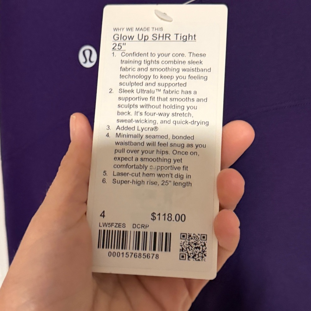 NWT Lululemon Glow Up Super High Rise Tight - Picture 5 of 10